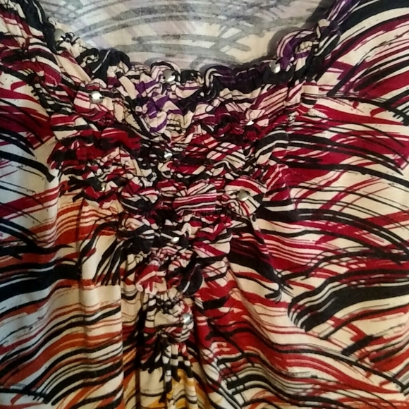 Cable & Gauge Womens Embellished Blouse L - Picture 3 of 4